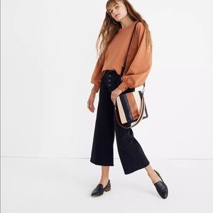 MADEWELL CHORD BUBBLE-SLEEVE TOP SIZE XXL